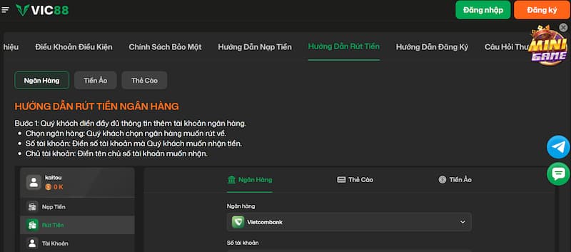  rút tiền thưởng nhanh chóng